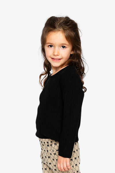Brushed Rib Crew Neck Top Black - J20YG72_09990
