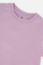 Heavy Jersey Wide Short Sleeve T-Shirt Mauve - J20YG73_05600