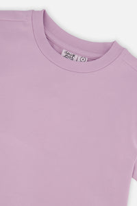Heavy Jersey Wide Short Sleeve T-Shirt Mauve - J20YG73_05600