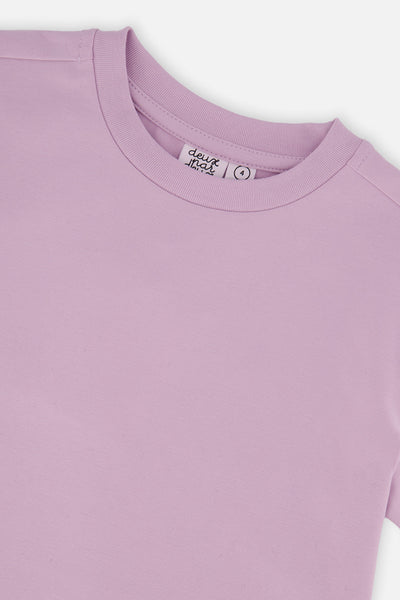 Heavy Jersey Wide Short Sleeve T-Shirt Mauve - J20YG73_05600
