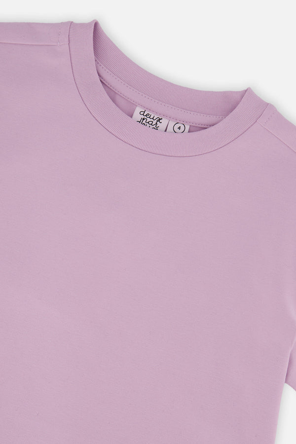 Heavy Jersey Wide Short Sleeve T-Shirt Mauve - J20YG73_05600