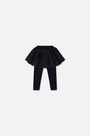 Baby-Leggings mit integriertem Tüllrock Dunkelblau