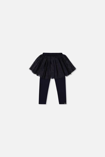 Baby-Leggings mit integriertem Tüllrock Dunkelblau