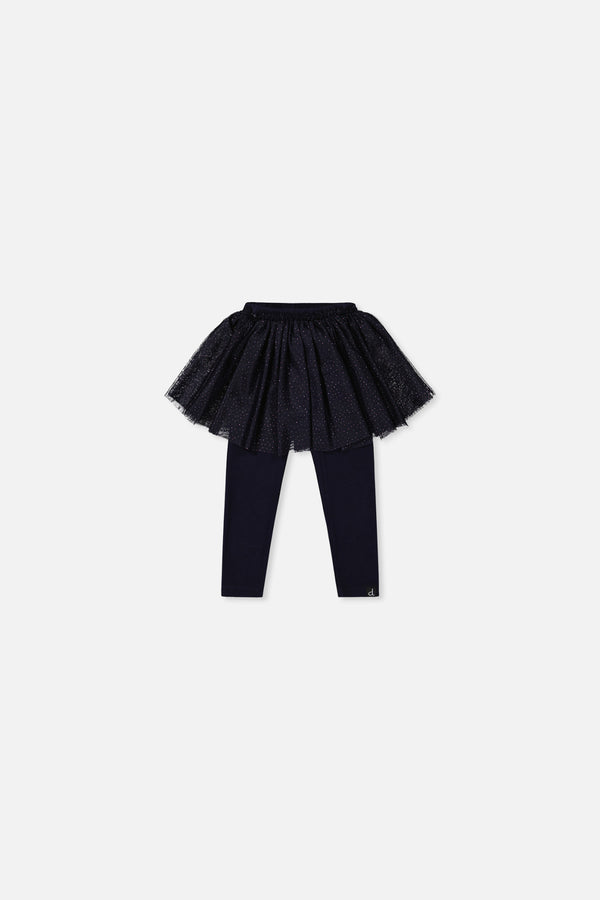 Baby-Leggings mit integriertem Tüllrock Dunkelblau