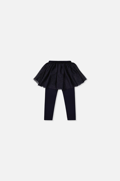 Baby-Leggings mit integriertem Tüllrock Dunkelblau