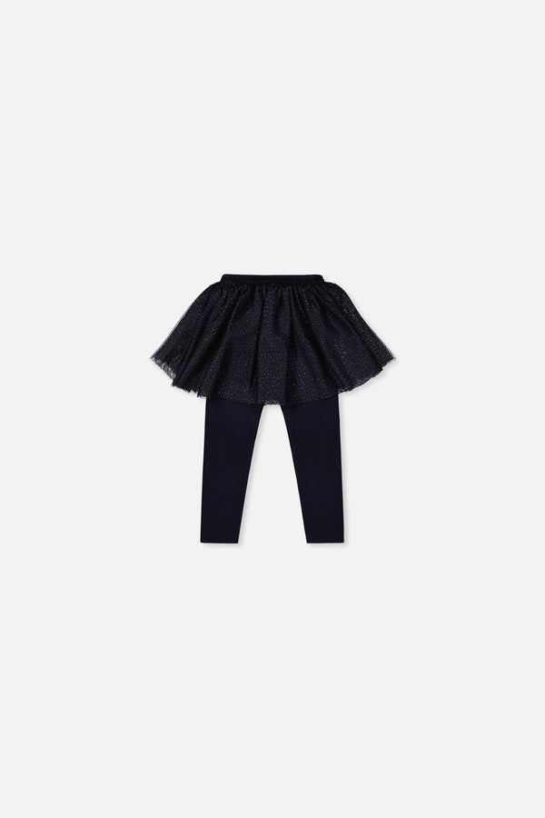Baby-Leggings mit integriertem Tüllrock Dunkelblau