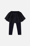 Leggings With Integrated Tulle Skirt Dark Blue - J20YG81_04810