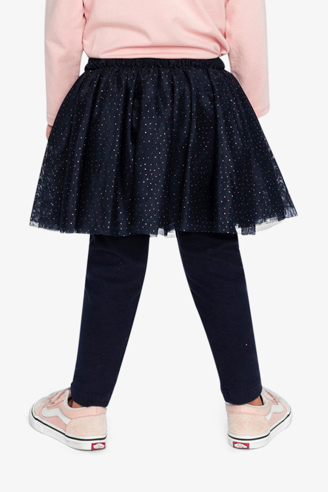 Leggings With Integrated Tulle Skirt Dark Blue - J20YG81_04810