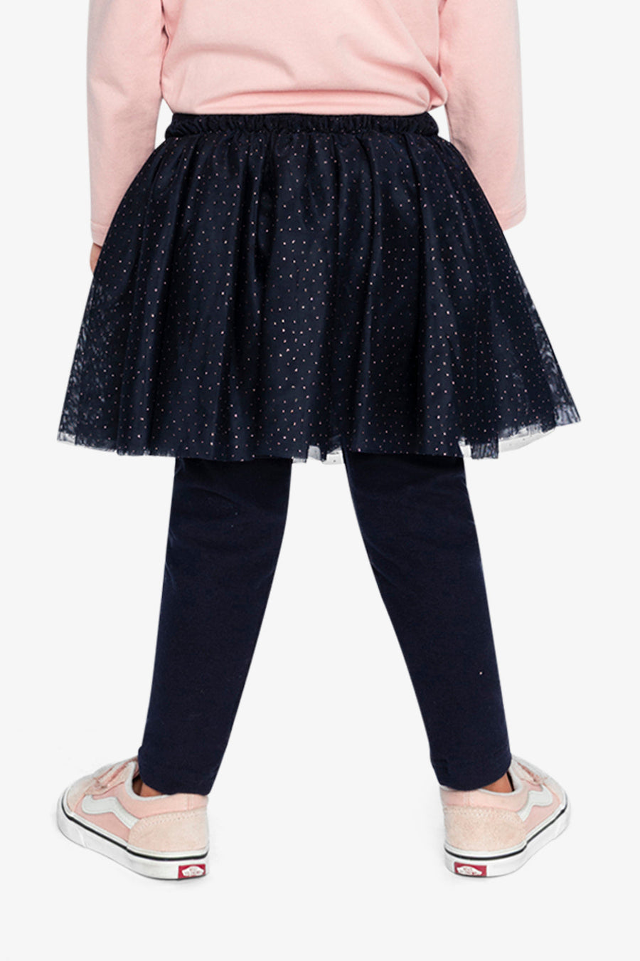 Leggings With Integrated Tulle Skirt Dark Blue - J20YG81_04810