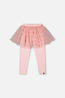 Leggings With Integrated Tulle Skirt Pale Dusty Pink - J20YG81_06220