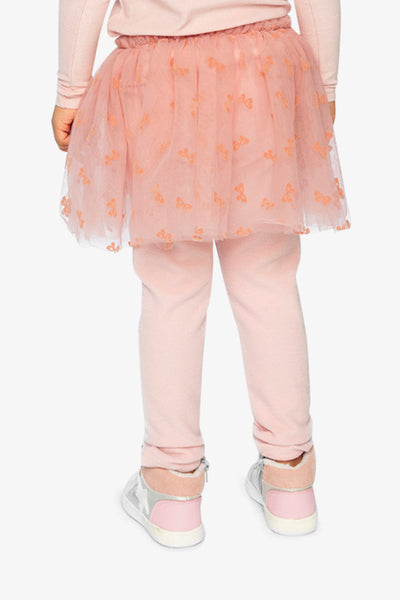 Leggings With Integrated Tulle Skirt Pale Dusty Pink - J20YG81_06220