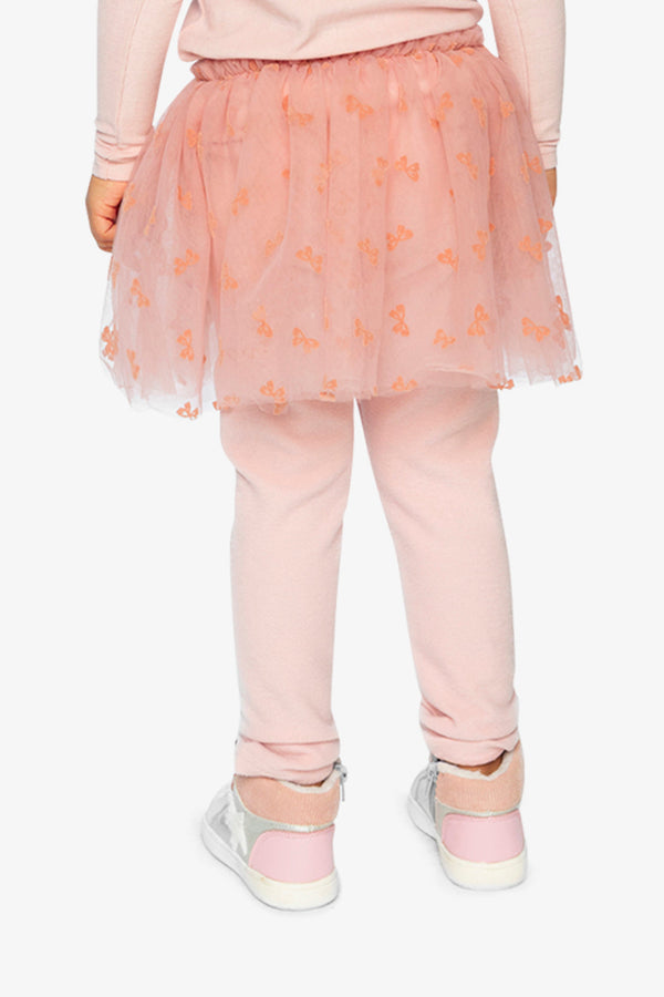 Leggings With Integrated Tulle Skirt Pale Dusty Pink - J20YG81_06220