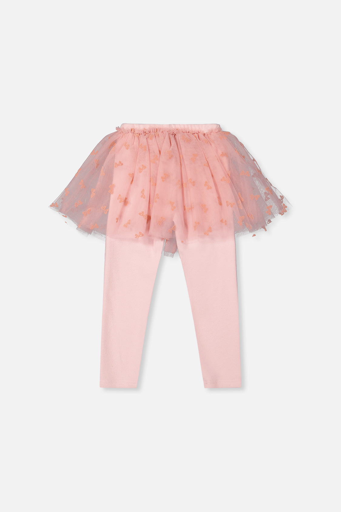 Leggings With Integrated Tulle Skirt Pale Dusty Pink - J20YG81_06220