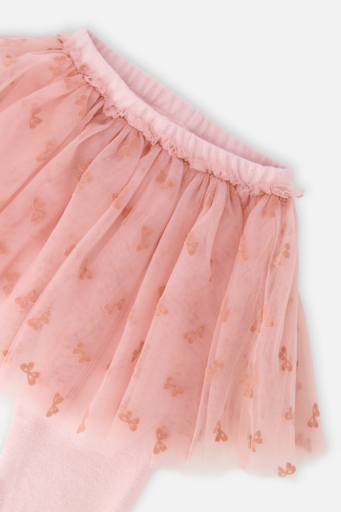 Leggings With Integrated Tulle Skirt Pale Dusty Pink - J20YG81_06220
