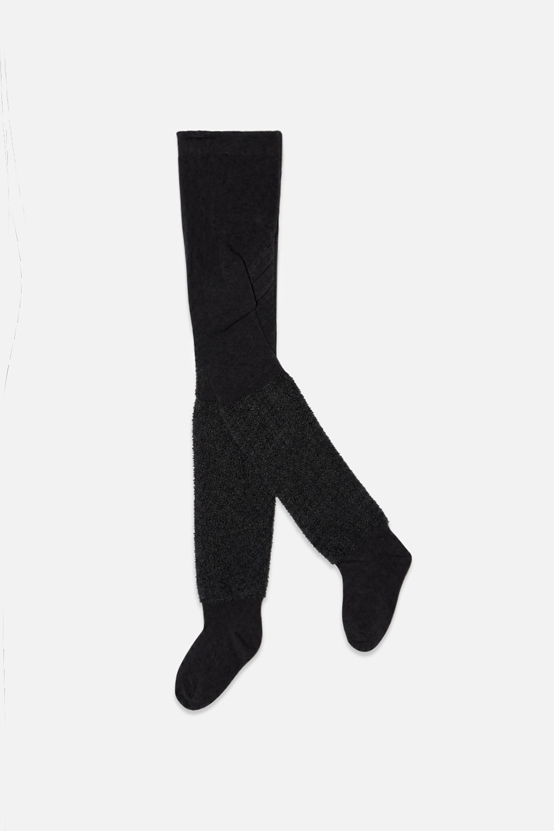 Collants en tricot texturé bouclé noir