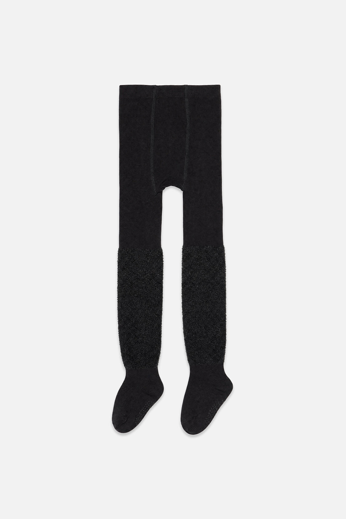 Collants en tricot texturé bouclé noir