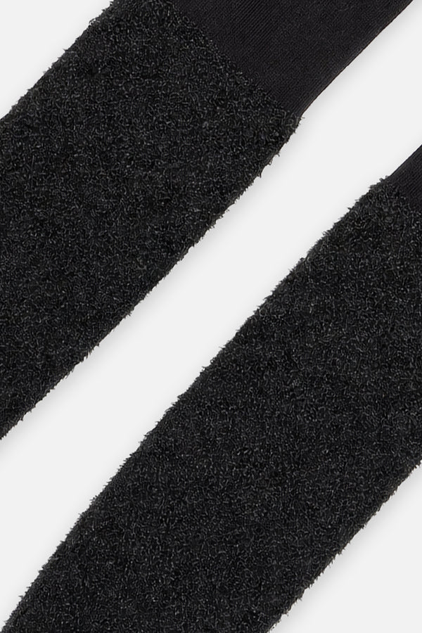 Collants en tricot texturé bouclé noir