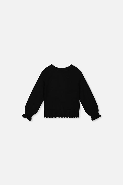 Baby-Strickjacke Schwarz