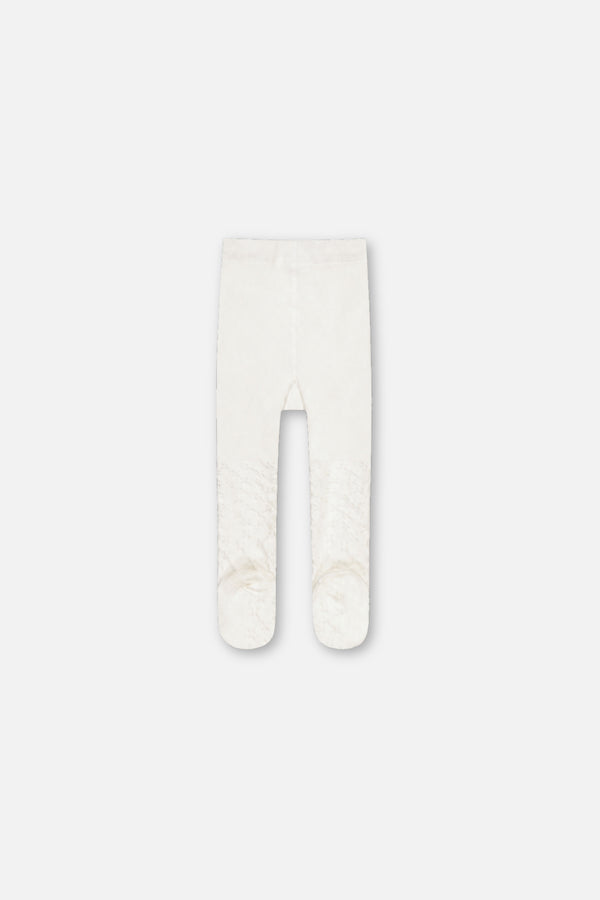 Baby Knit Textured Tights Off-White