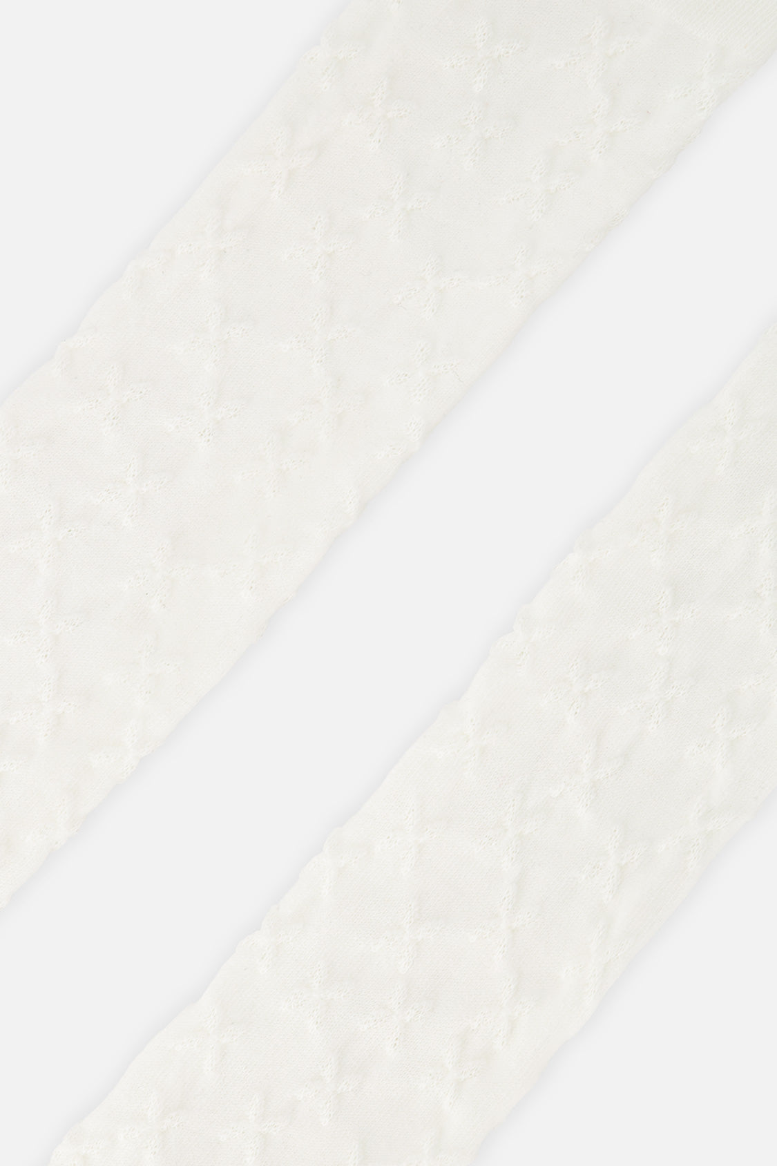 Baby Knit Textured Tights Off-White