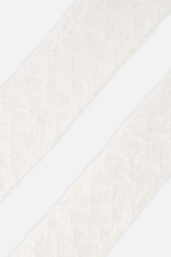 Baby Knit Textured Tights Off-White