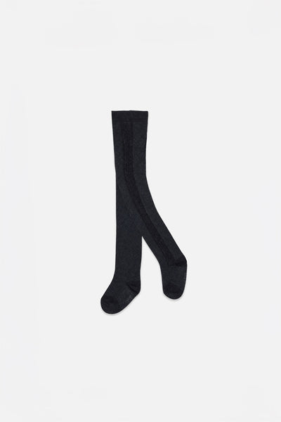 Baby Knit Textured Tights Dark Blue