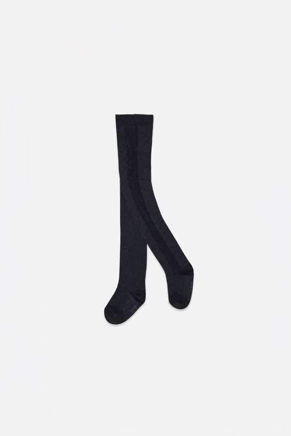 Baby Knit Textured Tights Dark Blue