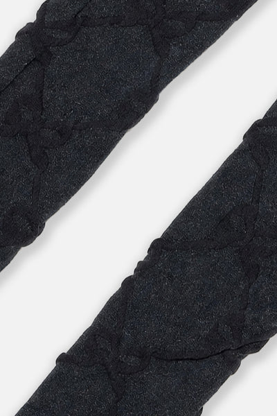 Collants en tricot texturé bleu foncé