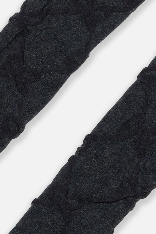 Collants en tricot texturé bleu foncé