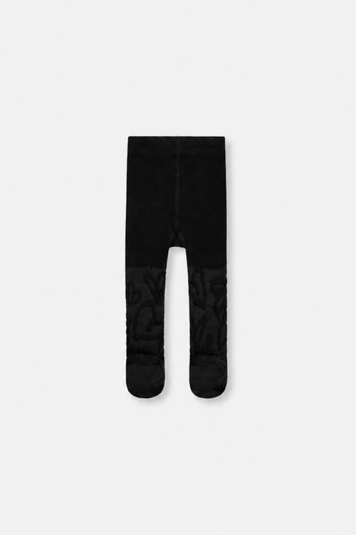 Collants en tricot texturé noir pour bébé