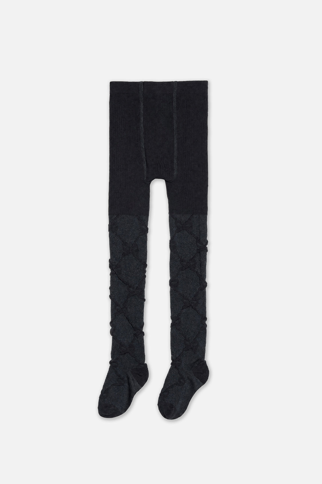 Collants en tricot texturé bleu foncé