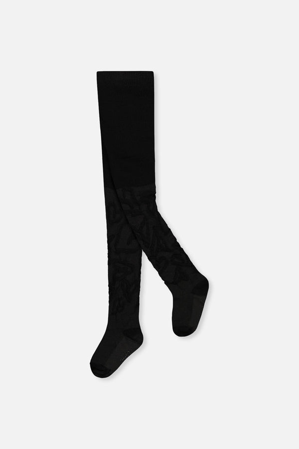 Knit Textured Tights Black - J20YGT_09990