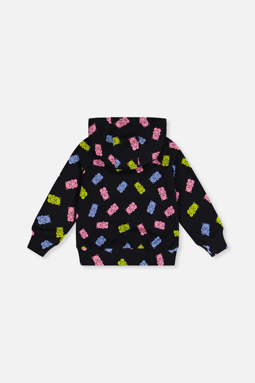 Printed Hoodie Black Printed Gummy Bears - J20Z30_2J033