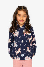 Printed Hoodie Purple Unicorn Print - J20Z30_2J083