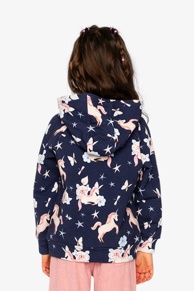 Printed Hoodie Purple Unicorn Print - J20Z30_2J083
