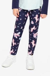 Printed Leggings Navy Unicorn Print - J20Z61_2J083