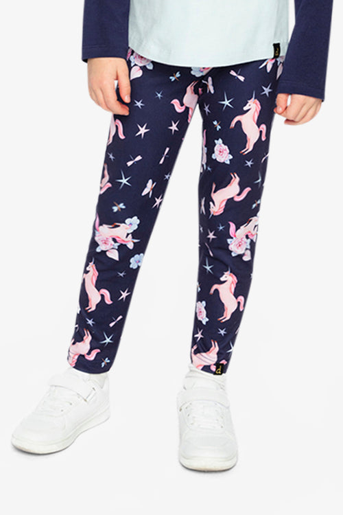 Printed Leggings Navy Unicorn Print - J20Z61_2J083