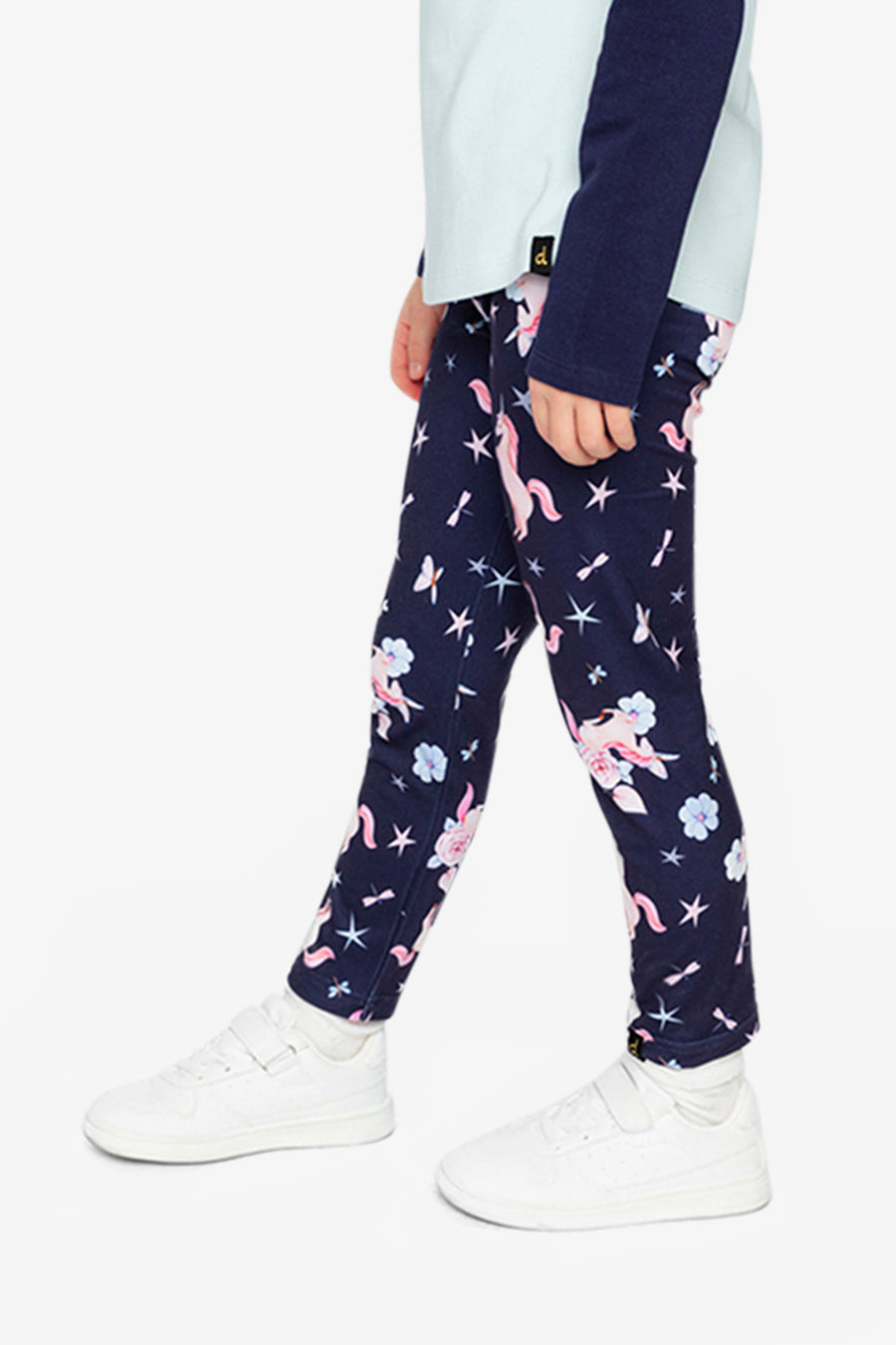 Printed Leggings Navy Unicorn Print - J20Z61_2J083