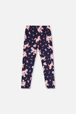 Printed Leggings Navy Unicorn Print - J20Z61_2J083