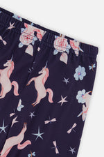 Printed Leggings Navy Unicorn Print - J20Z61_2J083