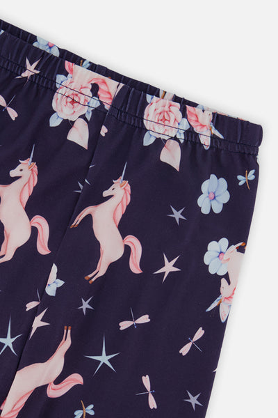 Printed Leggings Navy Unicorn Print - J20Z61_2J083