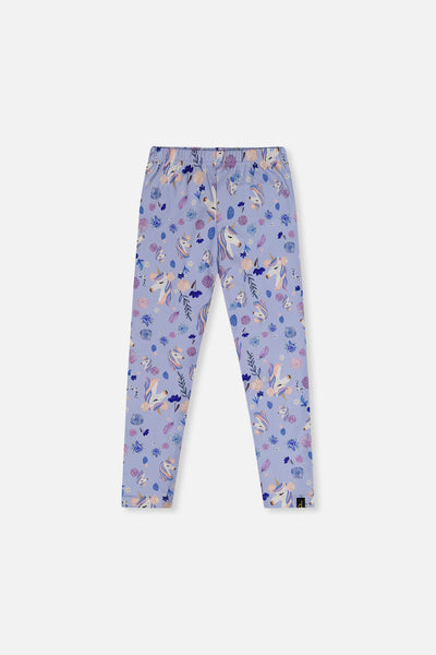 Printed Leggings Purple Unicorn Print - J20Z61_2J289