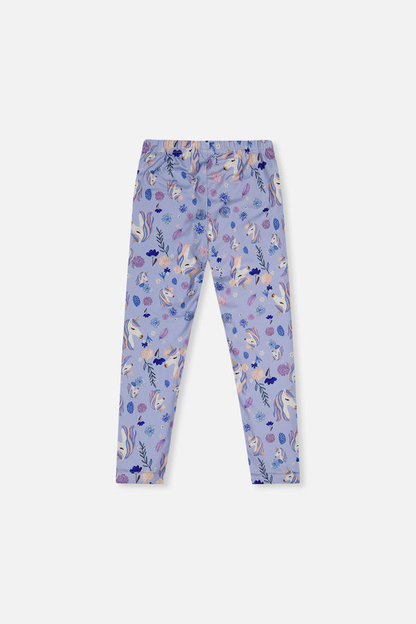 Printed Leggings Purple Unicorn Print - J20Z61_2J289