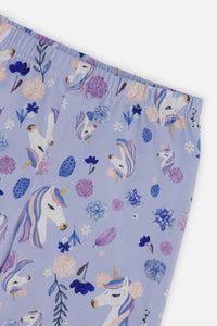 Printed Leggings Purple Unicorn Print - J20Z61_2J289