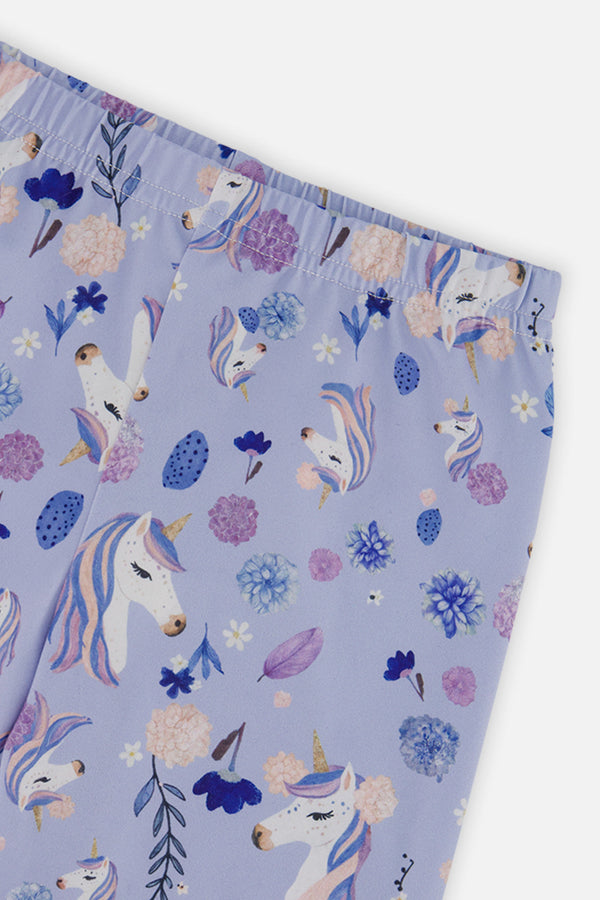Printed Leggings Purple Unicorn Print - J20Z61_2J289
