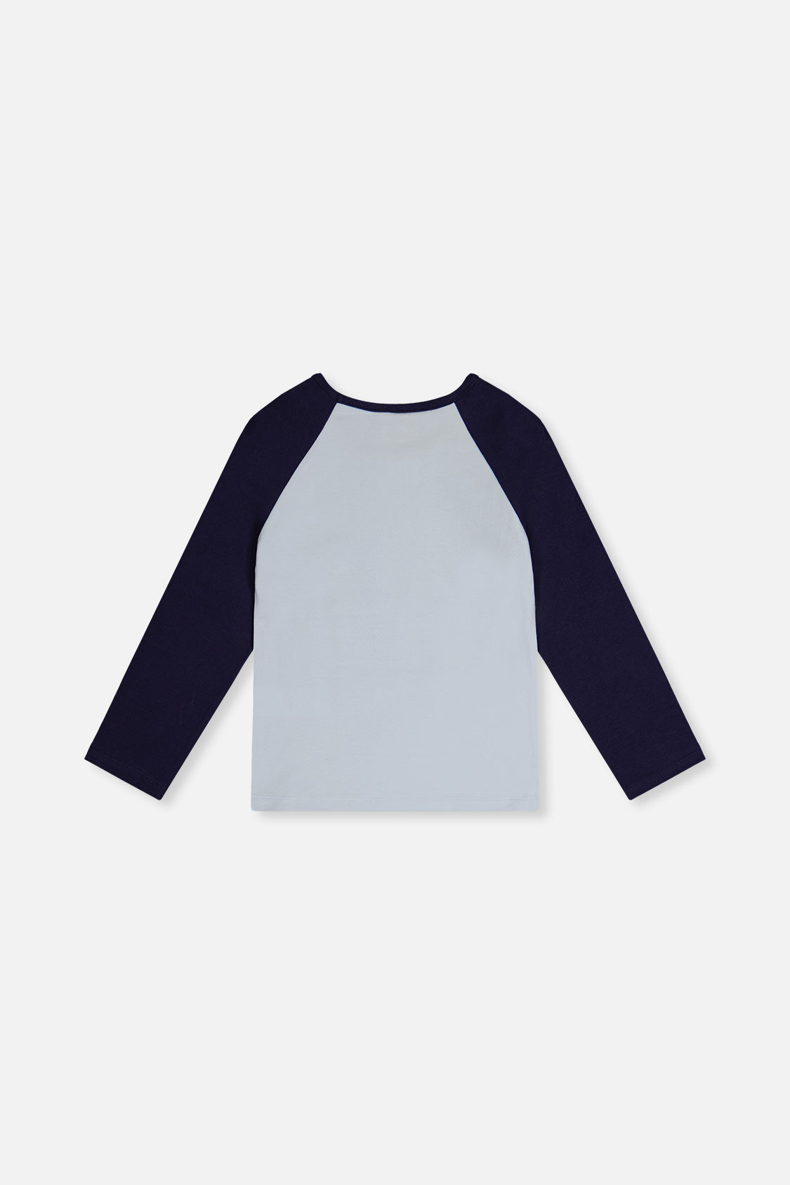 Raglan Organic Cotton T-Shirt Dark And Pale Blue - J20Z70_04970