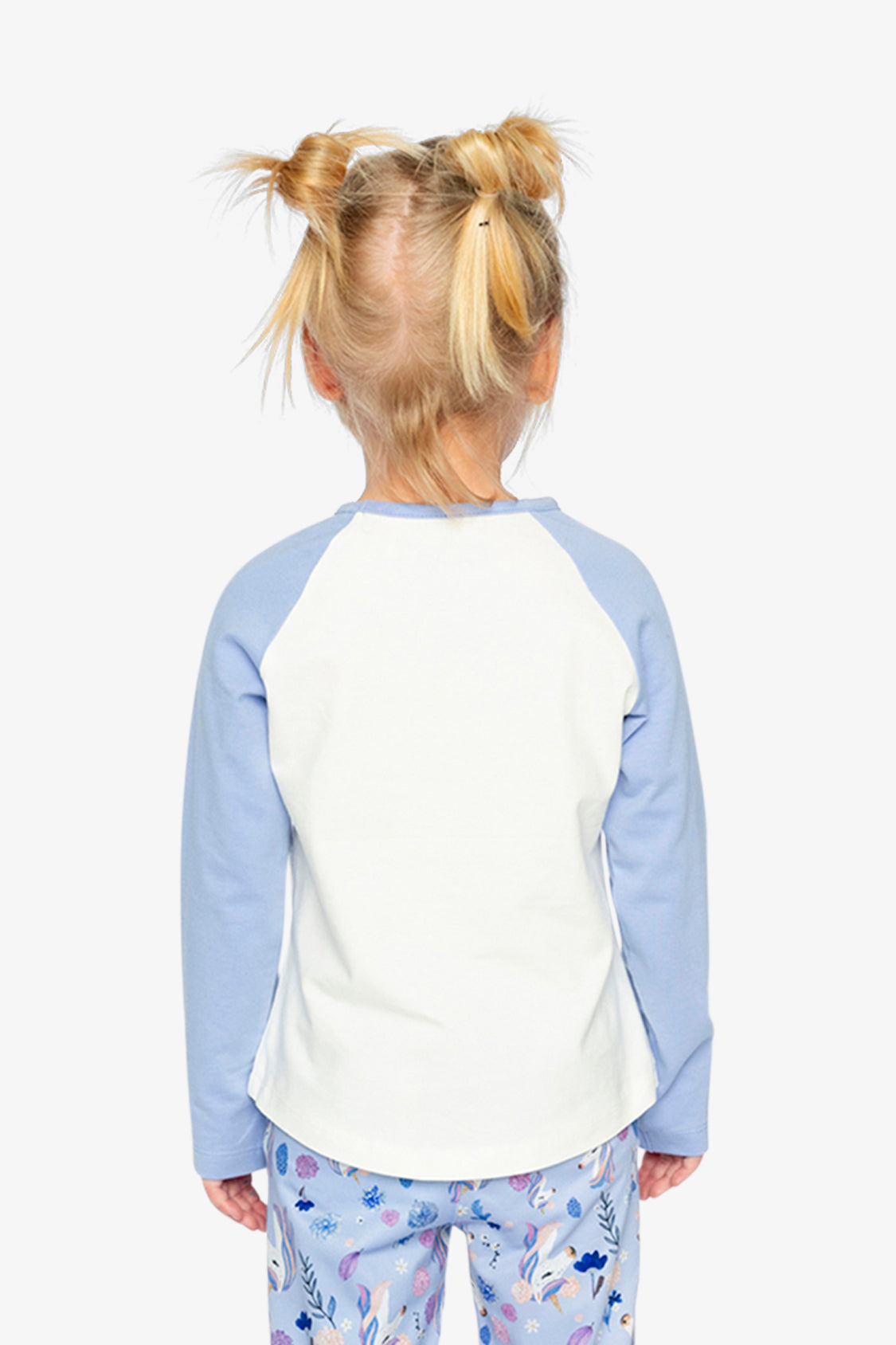 Raglan Organic Cotton T-Shirt Violet And Off-White - J20Z70_05011
