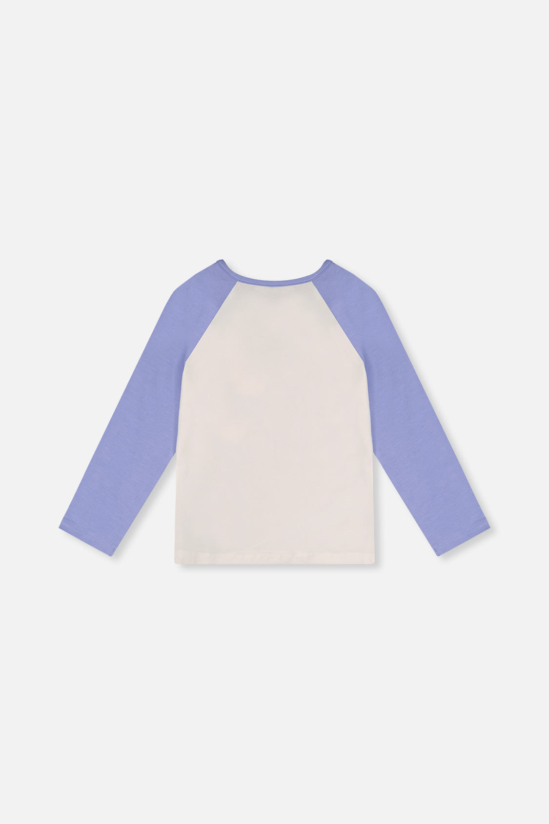 Raglan Organic Cotton T-Shirt Violet And Off-White - J20Z70_05011