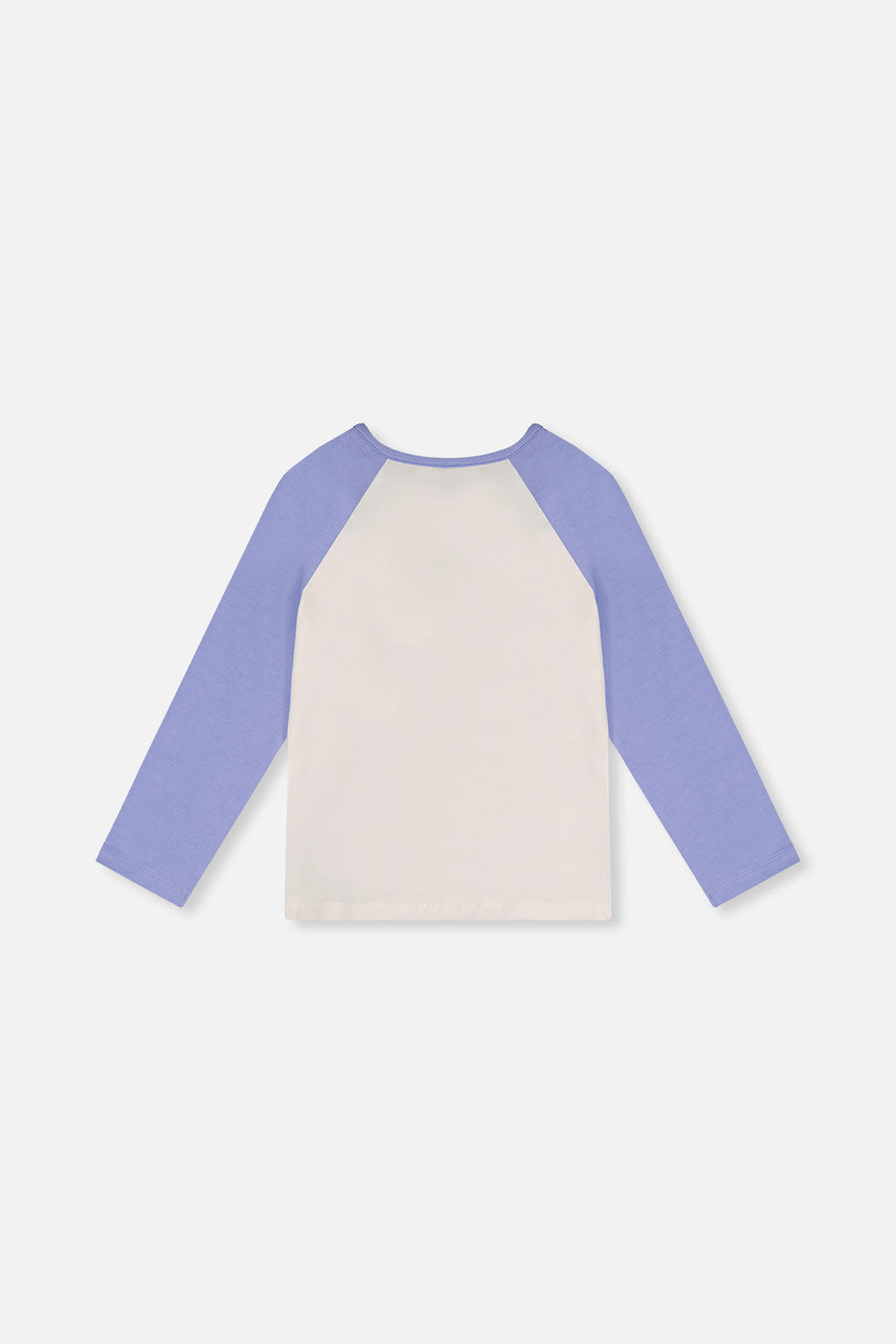 Raglan Organic Cotton T-Shirt Violet And Off-White - J20Z70_05011