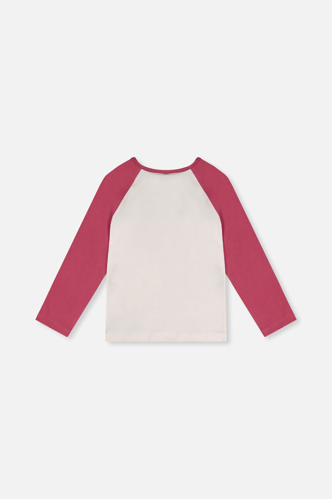 Raglan Organic Cotton T-Shirt Pinkish Violet And White - J20Z70_05700